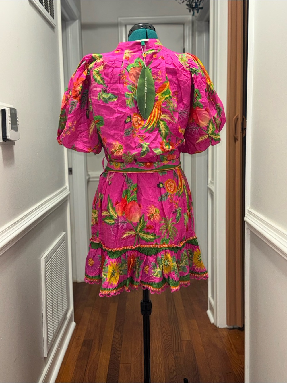 FARM Rio Hot Pink Tropical Print Mini Dress - Picture 2 of 3